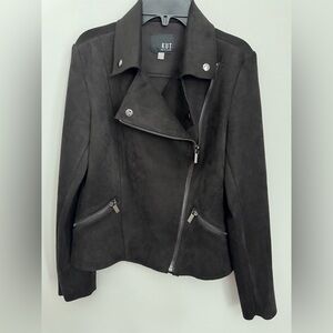 Kut From The Kloth Quinn faux suede moto jacket, asymmetrical zipper- small